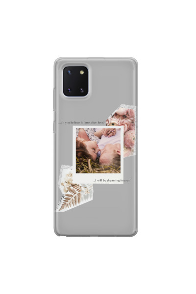SAMSUNG - Galaxy Note 10 Lite - Soft Clear Case - Vintage Grey Collage Phone Case