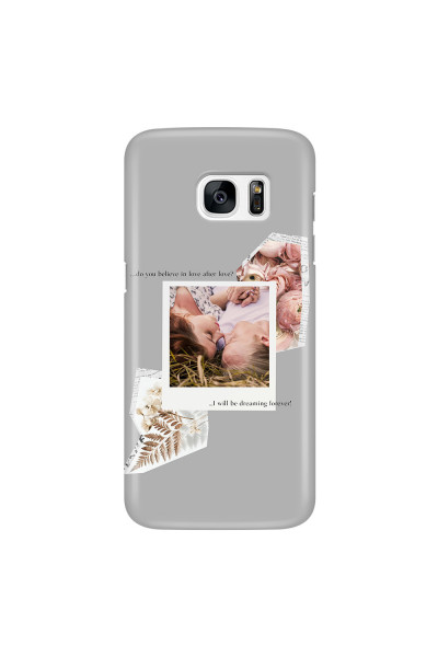 SAMSUNG - Galaxy S7 Edge - 3D Snap Case - Vintage Grey Collage Phone Case