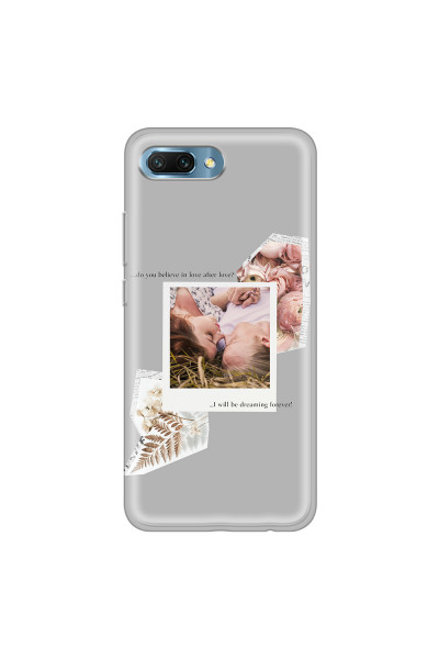 HONOR - Honor 10 - Soft Clear Case - Vintage Grey Collage Phone Case