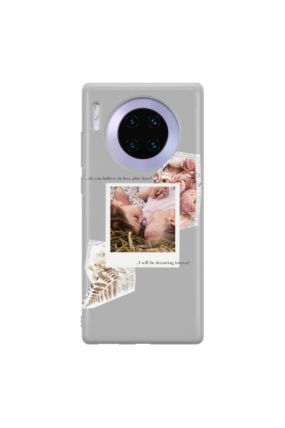 HUAWEI - Mate 30 Pro - Soft Clear Case - Vintage Grey Collage Phone Case