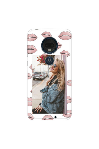 MOTOROLA by LENOVO - Moto G7 Plus - Soft Clear Case - Teenage Kiss Phone Case