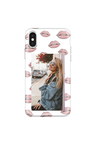 APPLE - iPhone X - Soft Clear Case - Teenage Kiss Phone Case