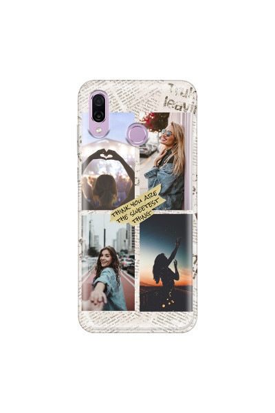 HONOR - Honor Play - Soft Clear Case - Newspaper Vibes Phone Case
