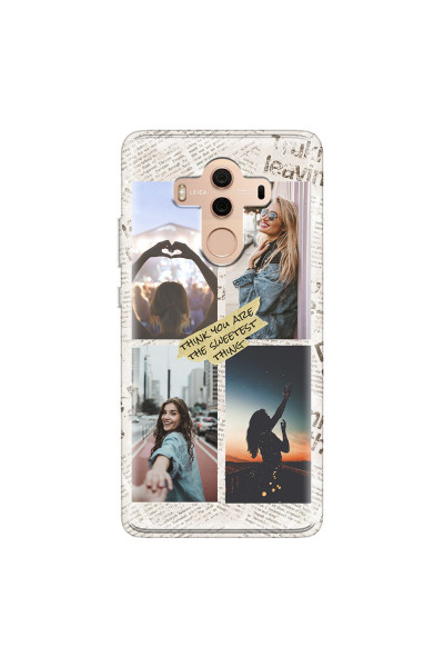 HUAWEI - Mate 10 Pro - Soft Clear Case - Newspaper Vibes Phone Case