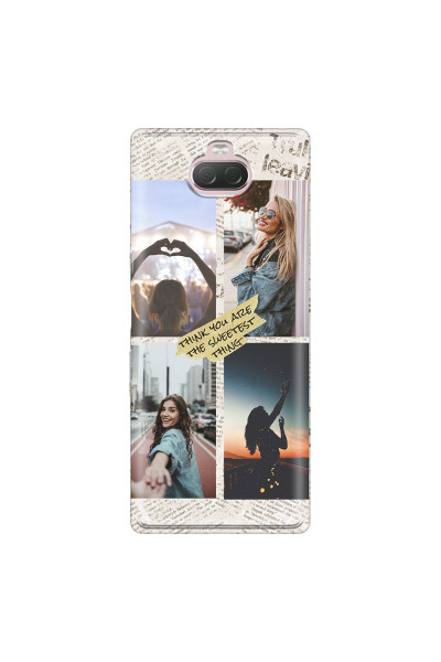 SONY - Sony Xperia 10 - Soft Clear Case - Newspaper Vibes Phone Case