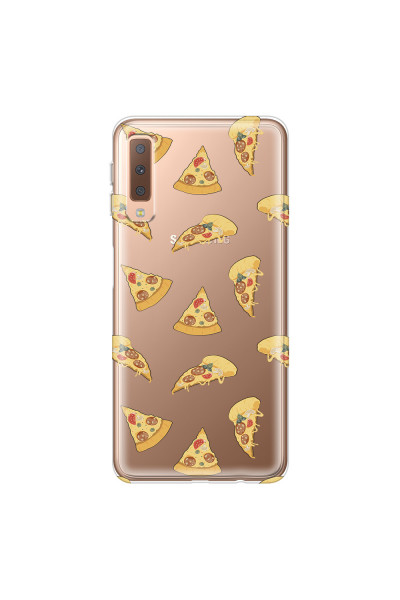 SAMSUNG - Galaxy A7 2018 - Soft Clear Case - Pizza Phone Case