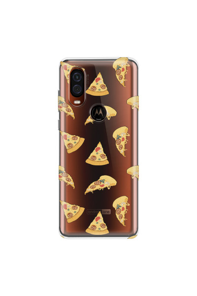 MOTOROLA by LENOVO - Moto One Vision - Soft Clear Case - Pizza Phone Case