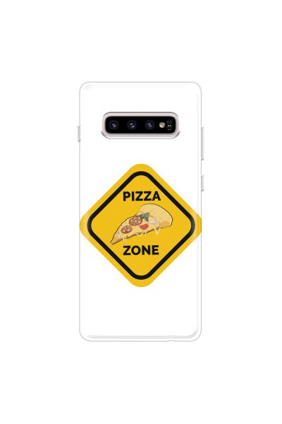 SAMSUNG - Galaxy S10 - Soft Clear Case - Pizza Zone Phone Case