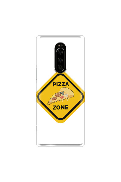 SONY - Sony Xperia 1 - Soft Clear Case - Pizza Zone Phone Case