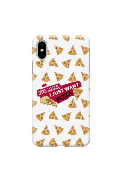 APPLE - iPhone XS - 3D Snap Case - Want Pizza Men Phone Case
