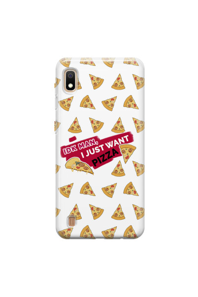 SAMSUNG - Galaxy A10 - Soft Clear Case - Want Pizza Men Phone Case