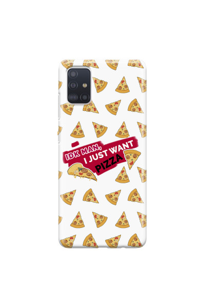 SAMSUNG - Galaxy A51 - Soft Clear Case - Want Pizza Men Phone Case