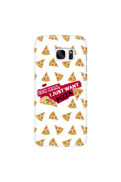 SAMSUNG - Galaxy S7 Edge - 3D Snap Case - Want Pizza Men Phone Case