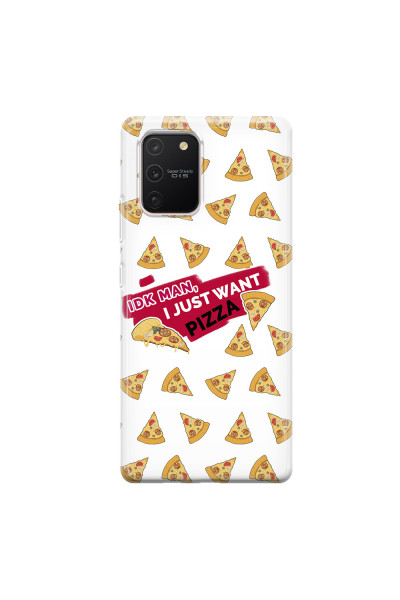 SAMSUNG - Galaxy S10 Lite - Soft Clear Case - Want Pizza Men Phone Case