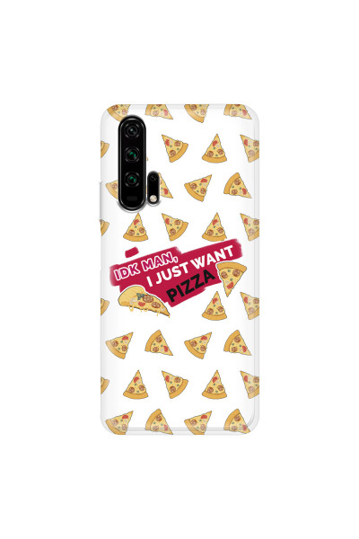HONOR - Honor 20 Pro - Soft Clear Case - Want Pizza Men Phone Case