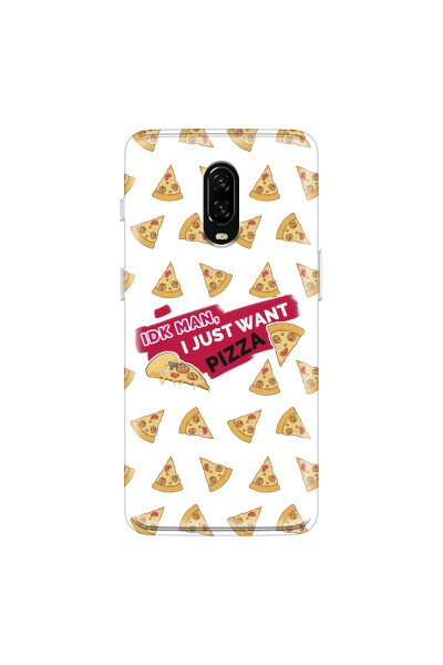 ONEPLUS - OnePlus 6T - Soft Clear Case - Want Pizza Men Phone Case