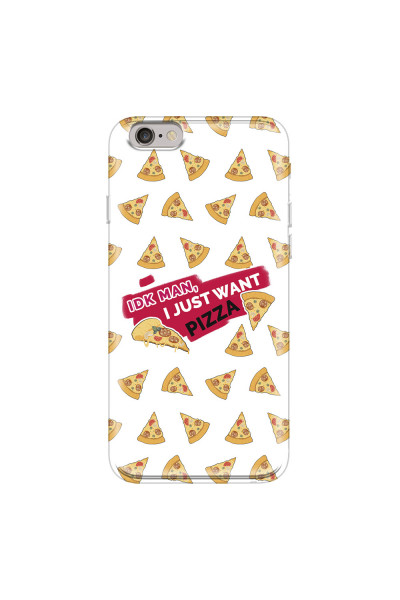 APPLE - iPhone 6S Plus - Soft Clear Case - Want Pizza Men Phone Case