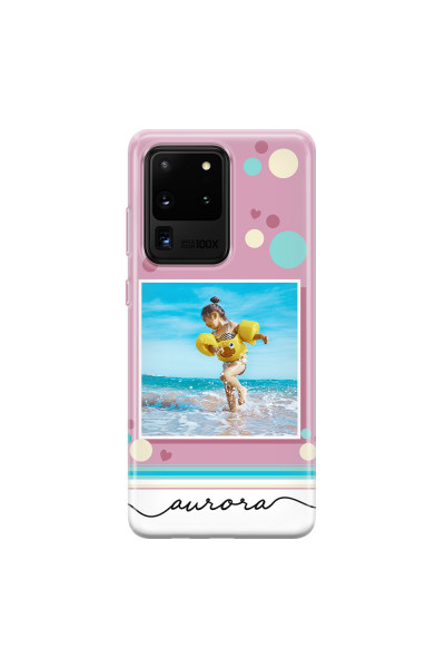 SAMSUNG - Galaxy S20 Ultra - Soft Clear Case - Cute Dots Photo Case