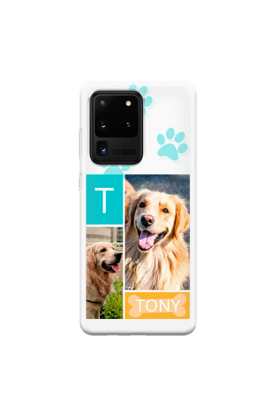SAMSUNG - Galaxy S20 Ultra - Soft Clear Case - Dog Collage