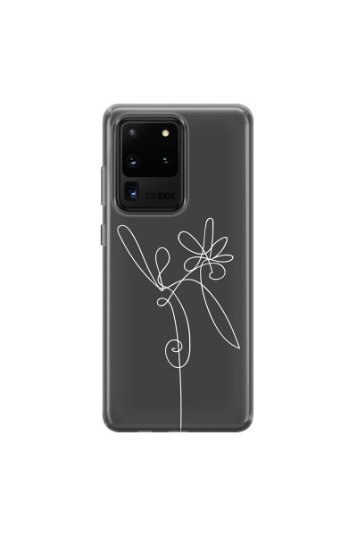 SAMSUNG - Galaxy S20 Ultra - Soft Clear Case - Flower In The Dark