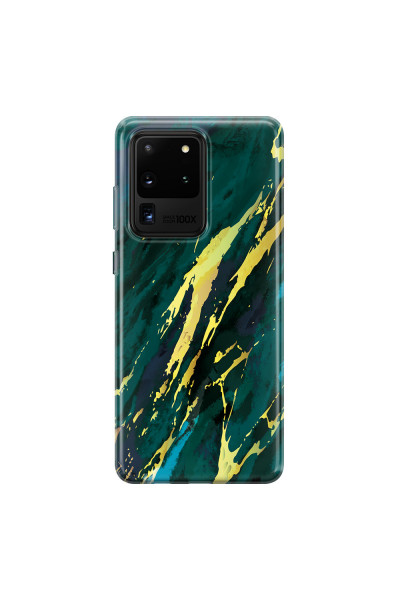 SAMSUNG - Galaxy S20 Ultra - Soft Clear Case - Marble Emerald Green