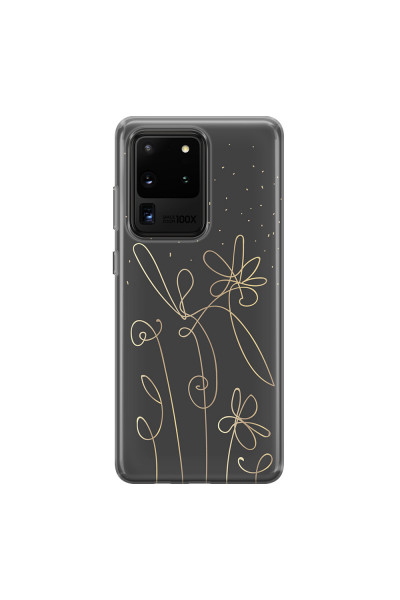 SAMSUNG - Galaxy S20 Ultra - Soft Clear Case - Midnight Flowers