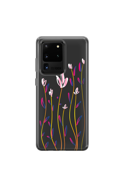 SAMSUNG - Galaxy S20 Ultra - Soft Clear Case - Pink Tulips