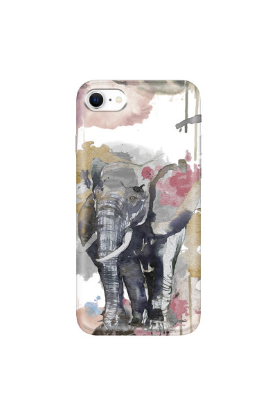 APPLE - iPhone SE 2020 - Soft Clear Case - Elephant