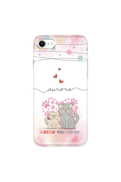 APPLE - iPhone SE 2020 - Soft Clear Case - I Meow You Forever