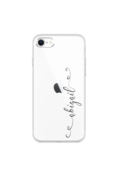APPLE - iPhone SE 2020 - Soft Clear Case - Little Hearts Handwritten Black