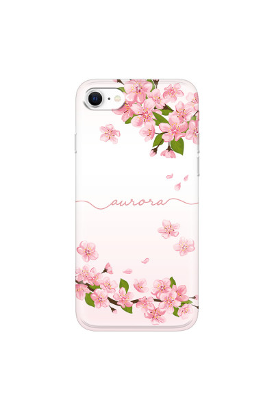 APPLE - iPhone SE 2020 - Soft Clear Case - Sakura Handwritten