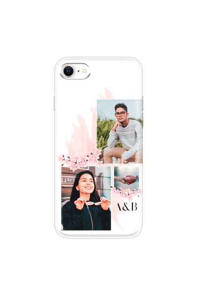APPLE - iPhone SE 2020 - Soft Clear Case - Sakura Love Photo