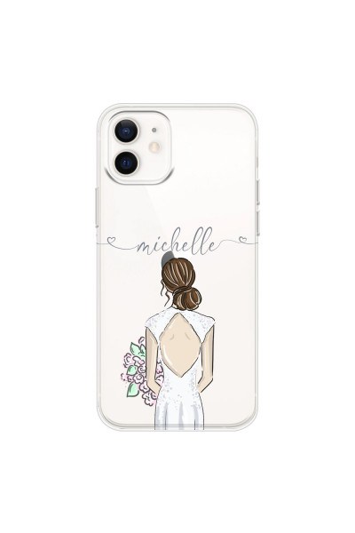 APPLE - iPhone 12 Mini - Soft Clear Case - Bride To Be Brunette II. Dark