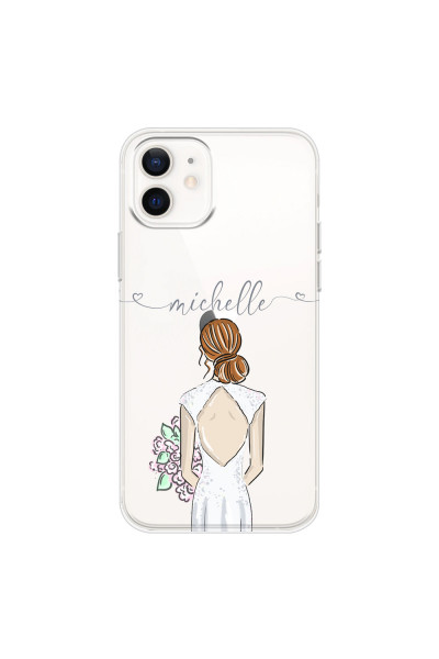 APPLE - iPhone 12 Mini - Soft Clear Case - Bride To Be Redhead II. Dark