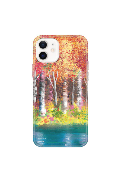 APPLE - iPhone 12 Mini - Soft Clear Case - Calm Birch Trees