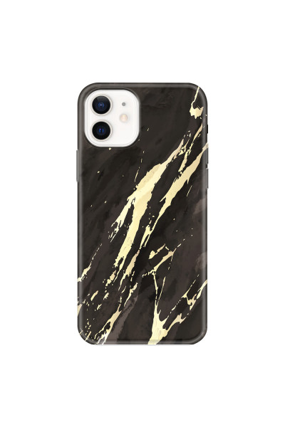 APPLE - iPhone 12 Mini - Soft Clear Case - Marble Ivory Black