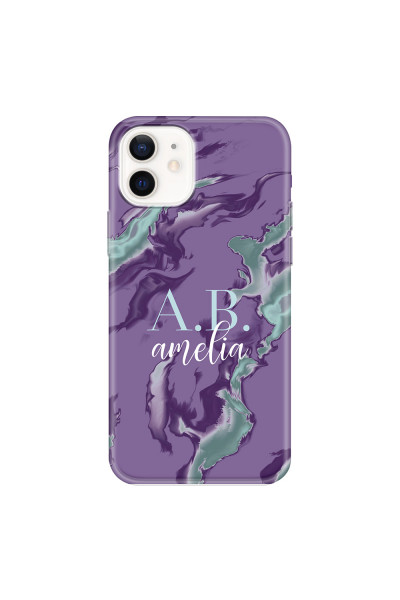 APPLE - iPhone 12 Mini - Soft Clear Case - Streamflow Violet Ocean