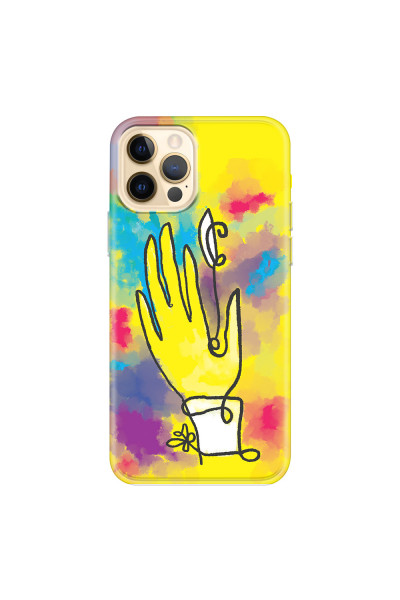 APPLE - iPhone 12 Pro - Soft Clear Case - Abstract Hand Paint