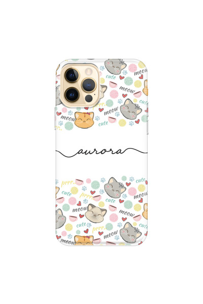 APPLE - iPhone 12 Pro - Soft Clear Case - Cute Kitten Pattern