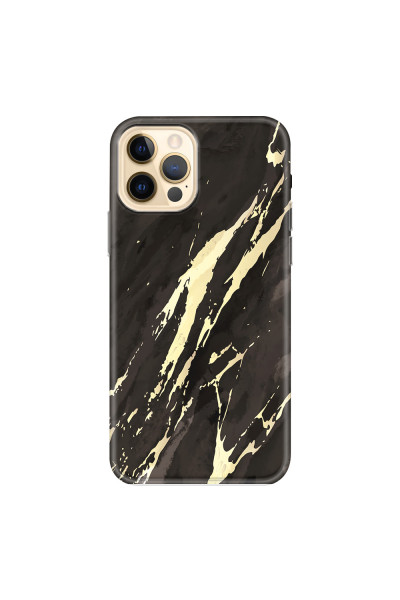 APPLE - iPhone 12 Pro - Soft Clear Case - Marble Ivory Black