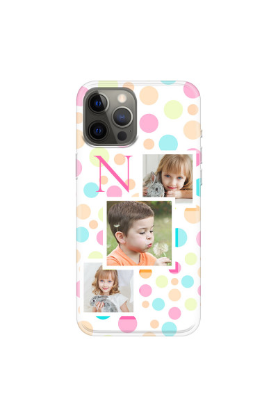 APPLE - iPhone 12 Pro Max - Soft Clear Case - Cute Dots Initial