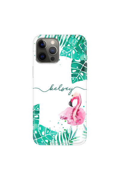 APPLE - iPhone 12 Pro Max - Soft Clear Case - Flamingo Watercolor