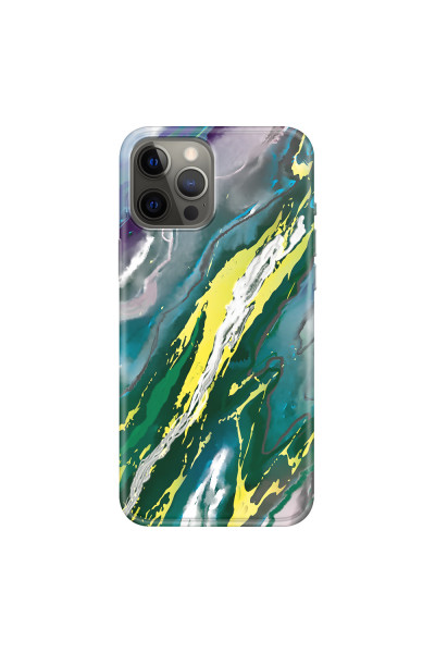 APPLE - iPhone 12 Pro Max - Soft Clear Case - Marble Rainforest Green