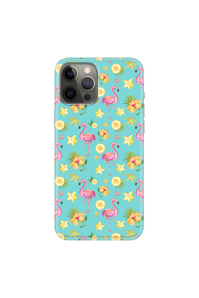 APPLE - iPhone 12 Pro Max - Soft Clear Case - Tropical Flamingo I
