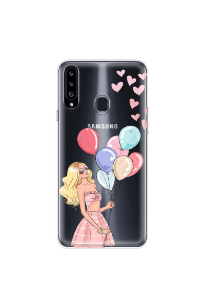 SAMSUNG - Galaxy A20S - Soft Clear Case - Balloon Party