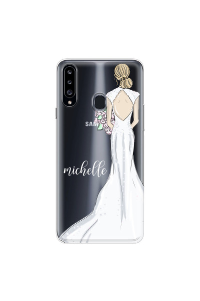 SAMSUNG - Galaxy A20S - Soft Clear Case - Bride To Be Blonde