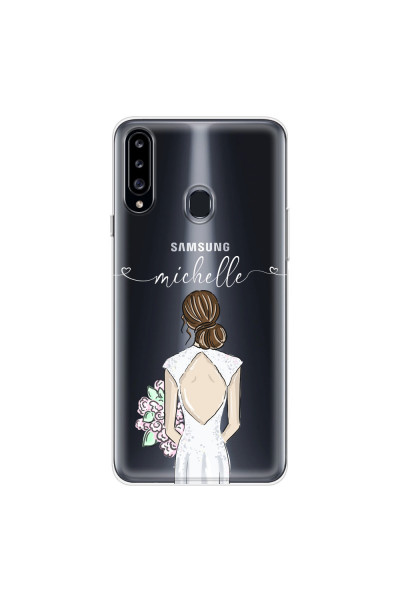 SAMSUNG - Galaxy A20S - Soft Clear Case - Bride To Be Brunette II.