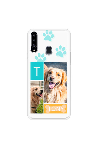 SAMSUNG - Galaxy A20S - Soft Clear Case - Dog Collage