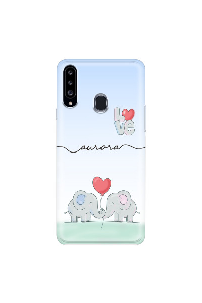SAMSUNG - Galaxy A20S - Soft Clear Case - Elephants in Love
