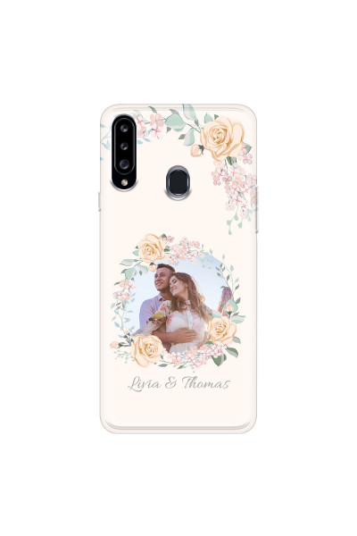 SAMSUNG - Galaxy A20S - Soft Clear Case - Frame Of Roses